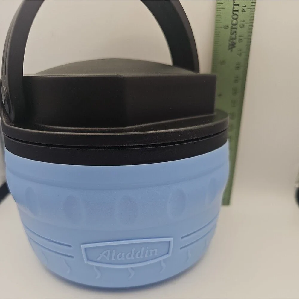 Aladdin Insulated Food Container W/Lid & Carrying Handle Divided Bowl Micro Ok
